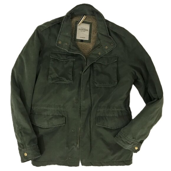 Jack & Jones JORO Military Jacket - Sherpa Lining– Size L - Picture 7 of 12